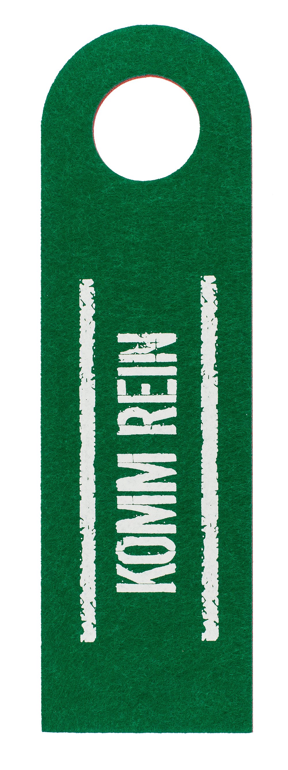 Felt door sign with German lettering,