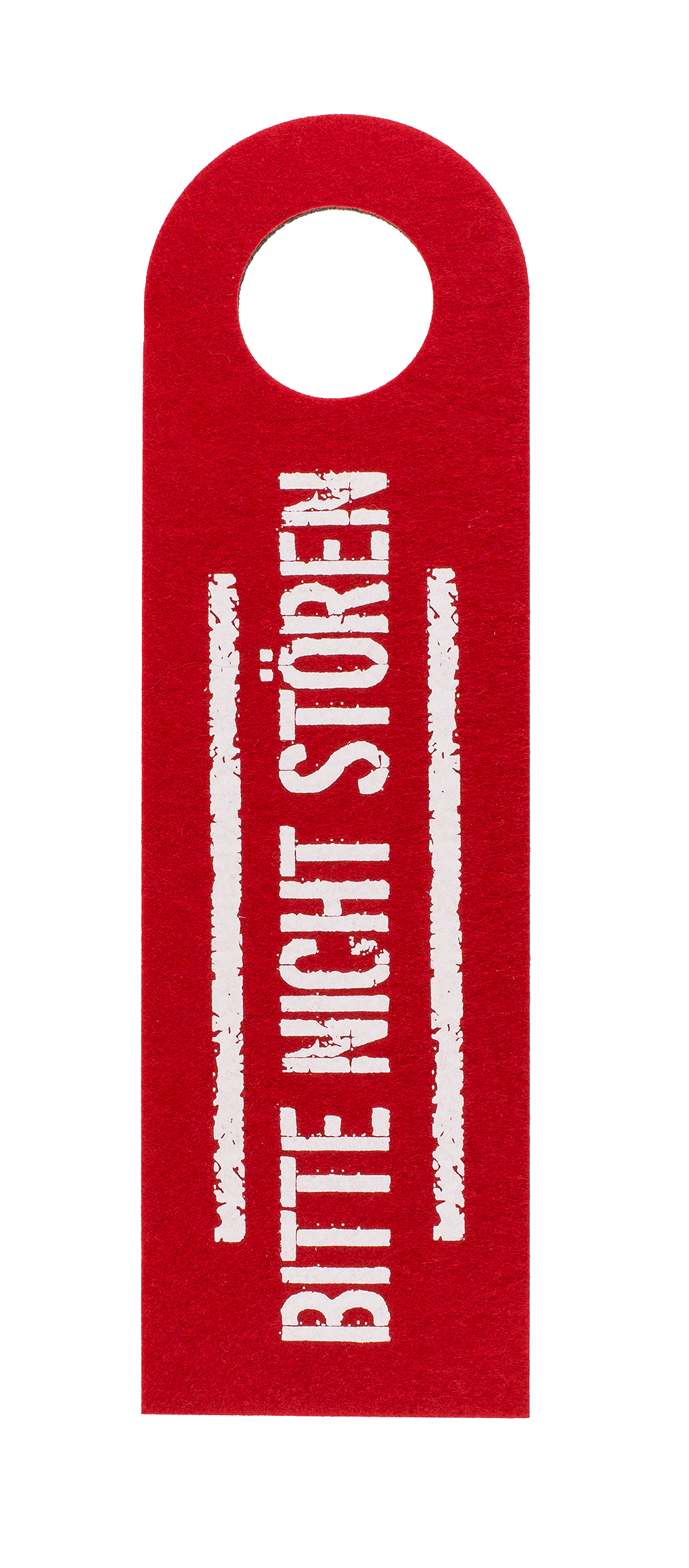 Felt door sign with German lettering,