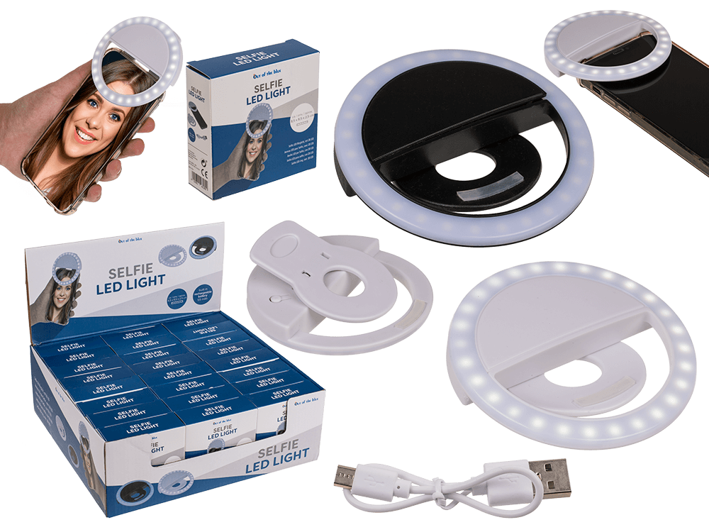 Selfie LED Light, with 28 LED, rechargeable,