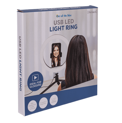 USB LED light ring, with 3 intensities,