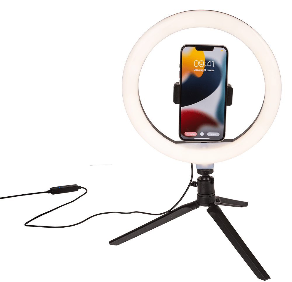 USB LED light ring, with 3 intensities,