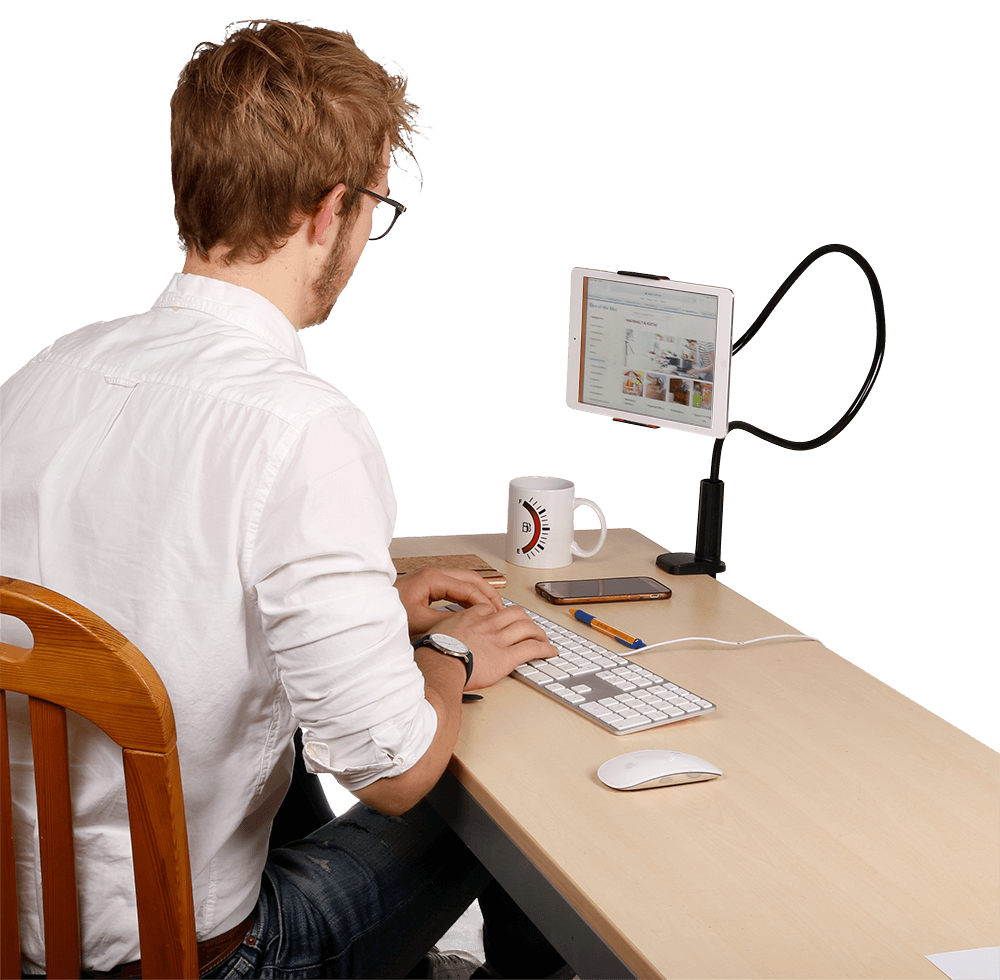 Telephone/Tablet Holder with flexible tube,