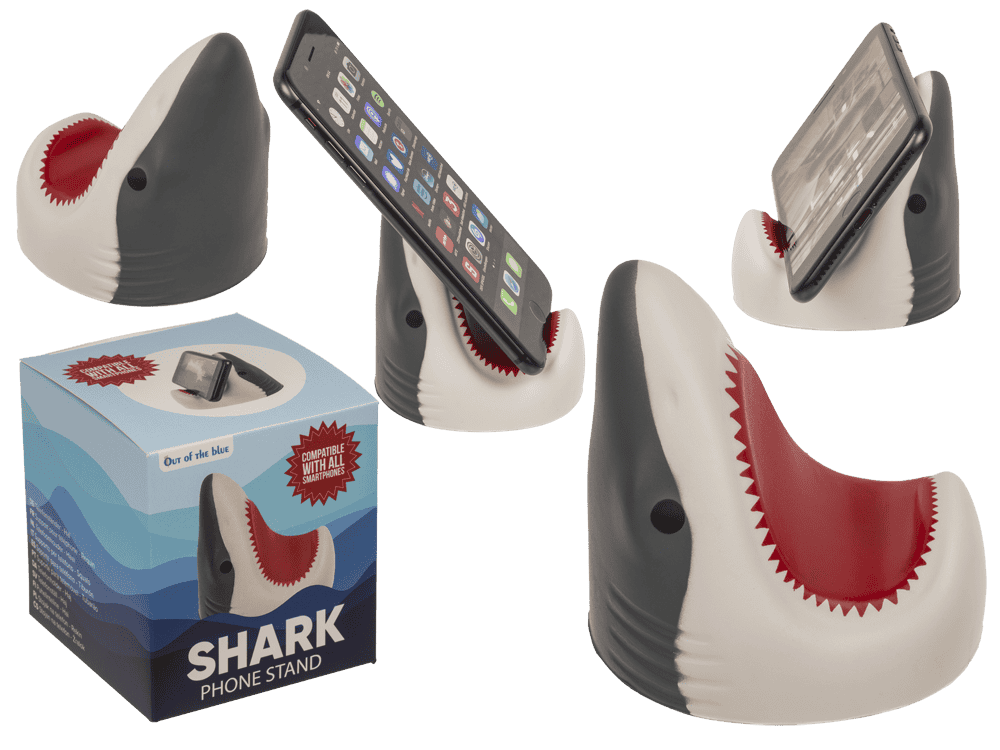 Squeeze phone stand, Shark,  8,5 cm,