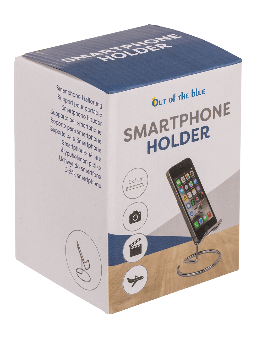 Phone holder, Silver, approx. 10 x 8 cm,