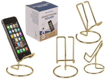 Phone holder, Gold, approx. 10 x 8 cm,