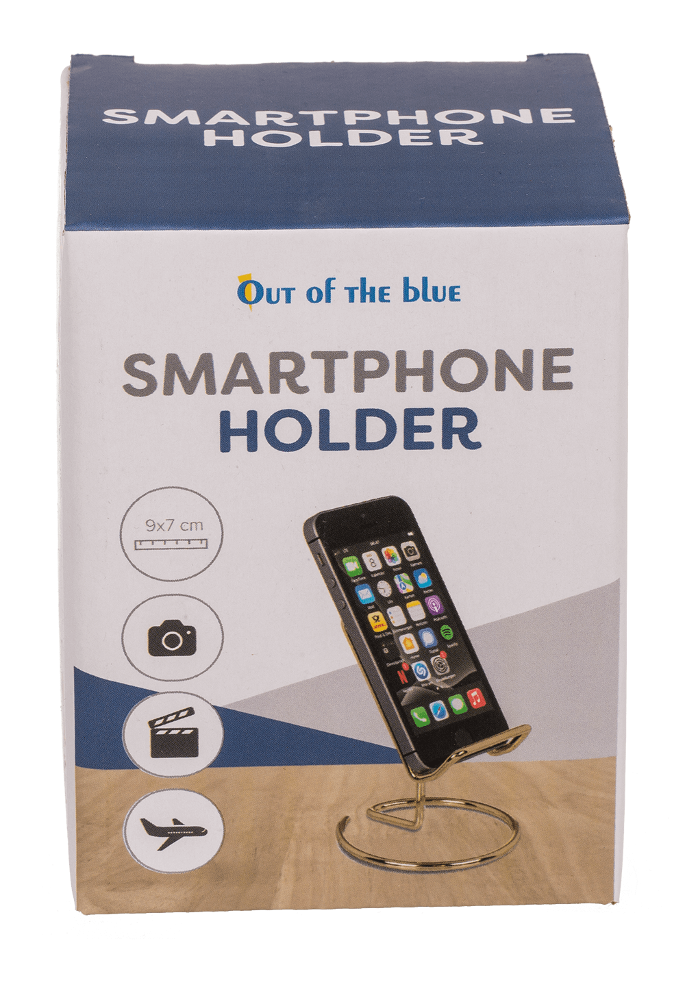 Phone holder, Gold, approx. 10 x 8 cm,