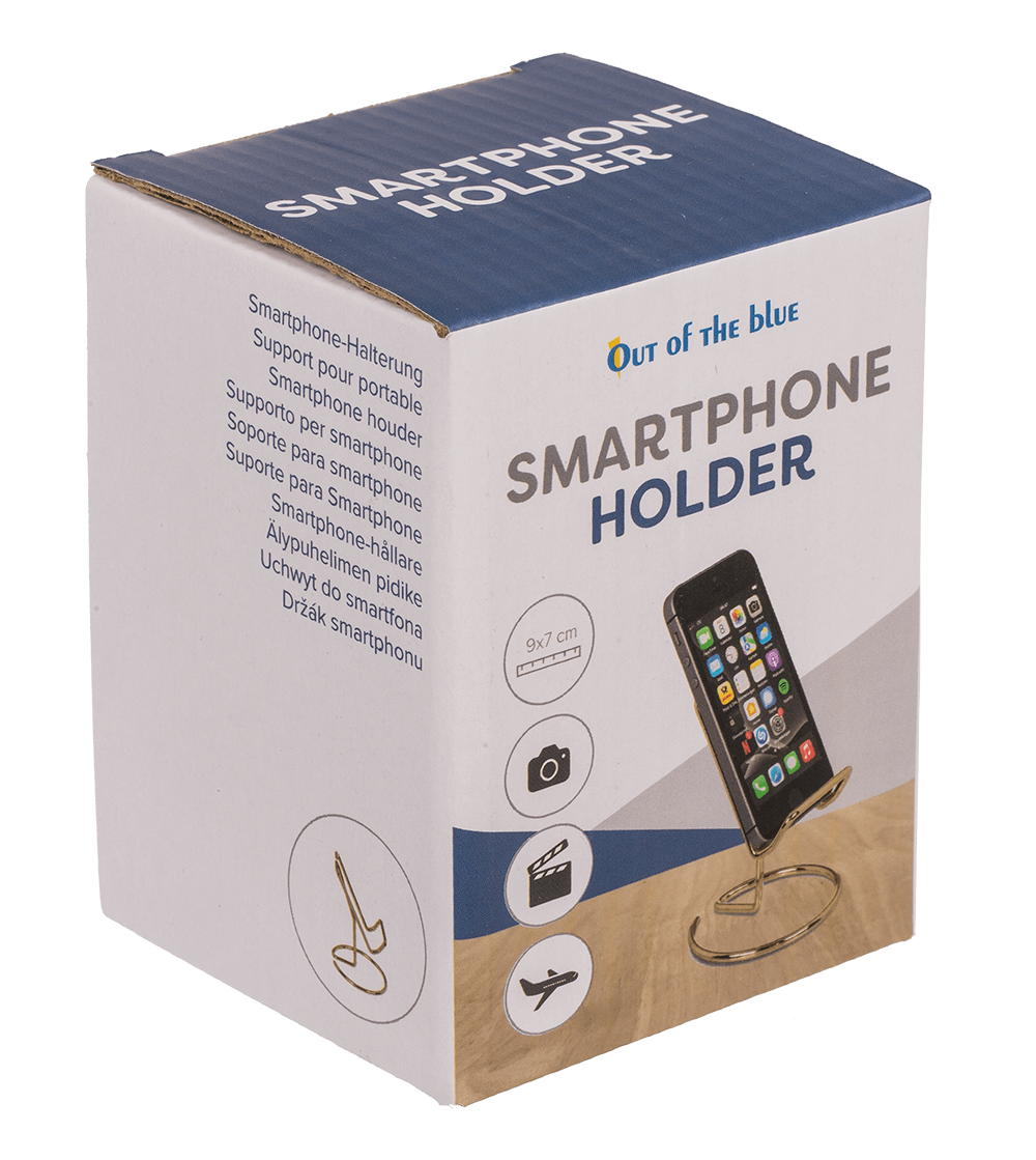 Phone holder, Gold, approx. 10 x 8 cm,