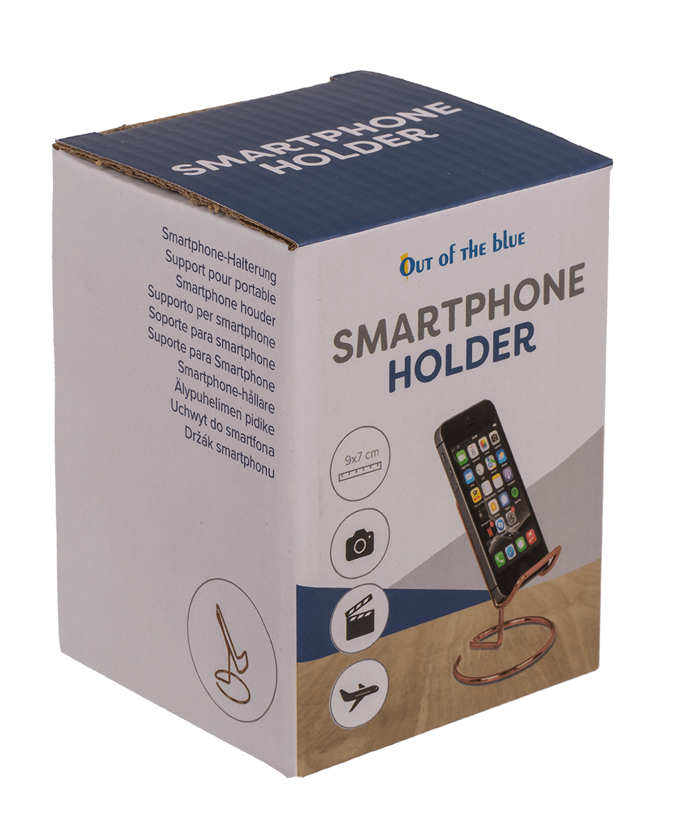 Phone holder, Rose gold, approx. 10 x 8 cm,