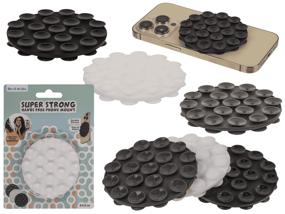 Mobile phone holder suction cup, 6,5 cm,