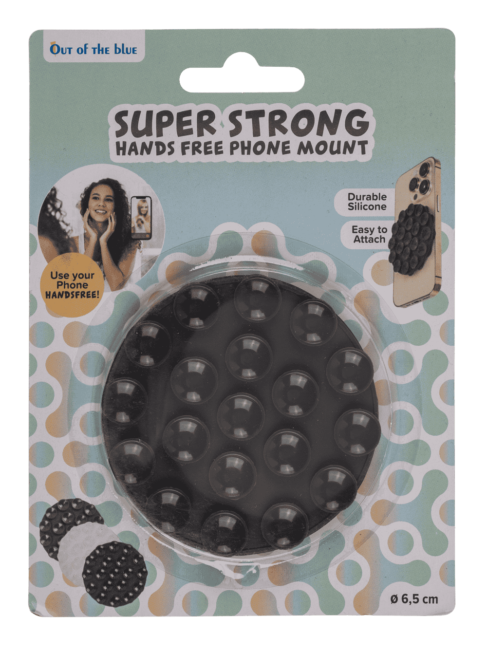 Mobile phone holder suction cup, 6,5 cm,