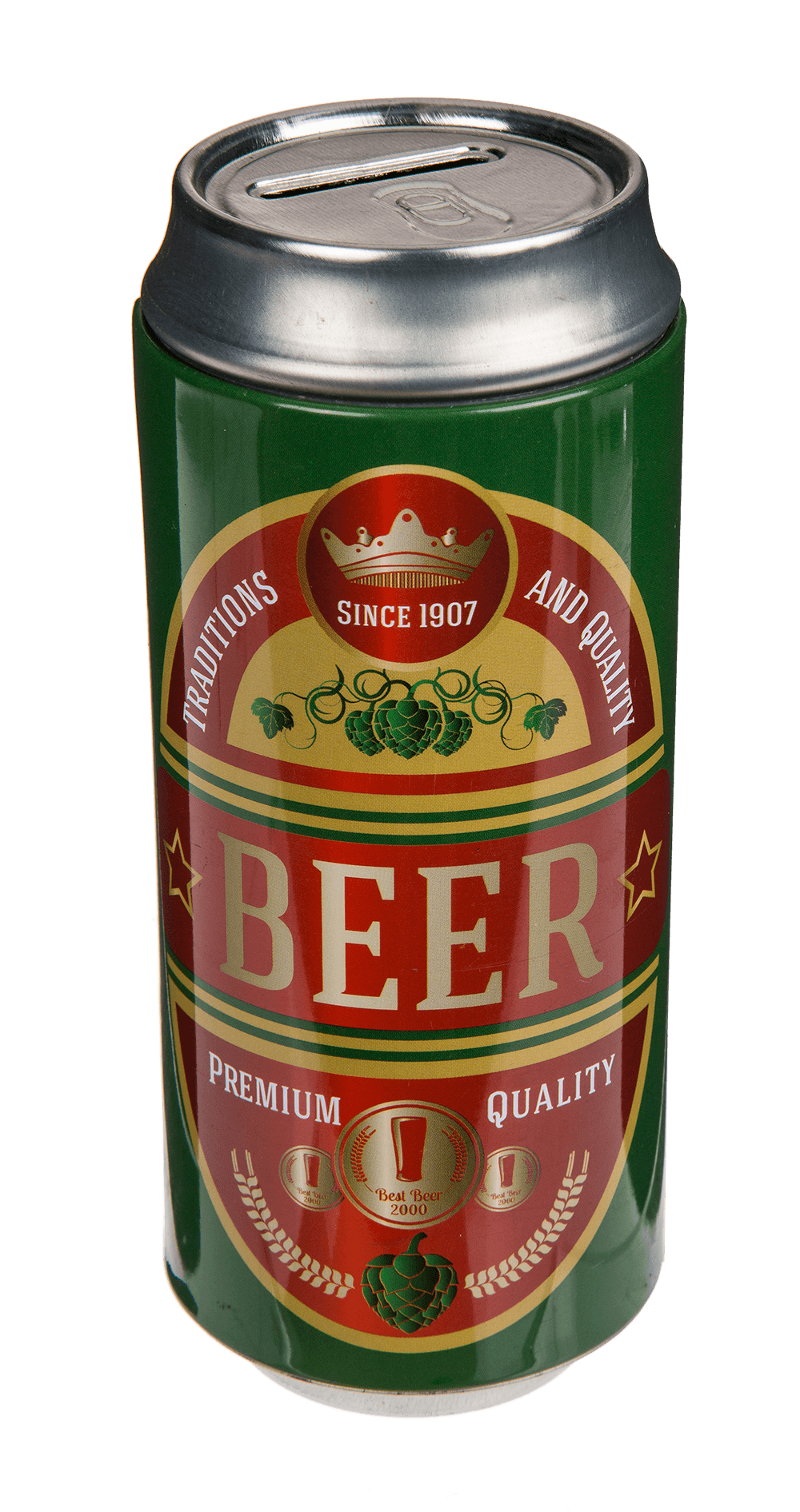 Tin Metal Money Bank, Beer Can,