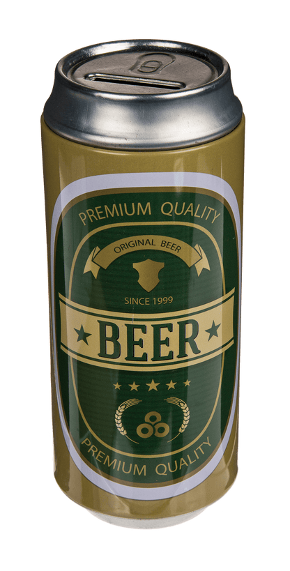 Tin Metal Money Bank, Beer Can,