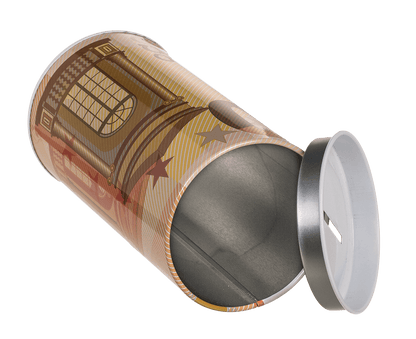 Metal Savings Box, €-Notes,