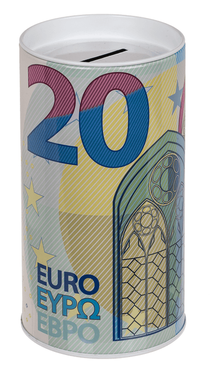 Metal Savings Box, €-Notes,