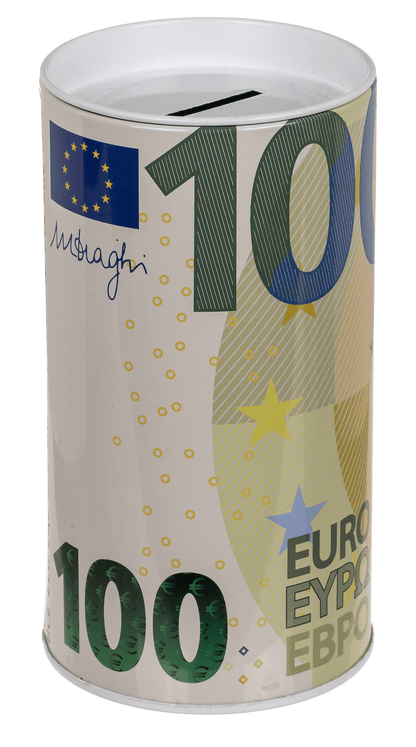 Metal Savings Box, €-Notes,