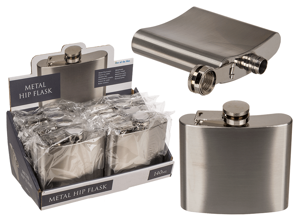 Metal flask for ca. 140 ml,