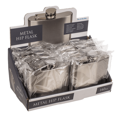 Metal flask for ca. 140 ml,
