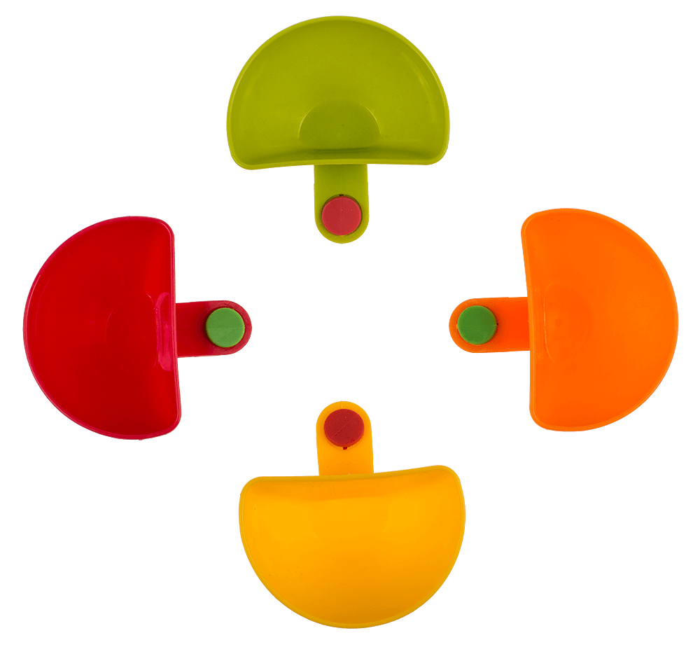 Dip bowl with clip, set of 4 pcs,