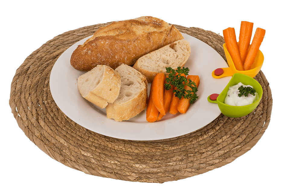 Dip bowl with clip, set of 4 pcs,