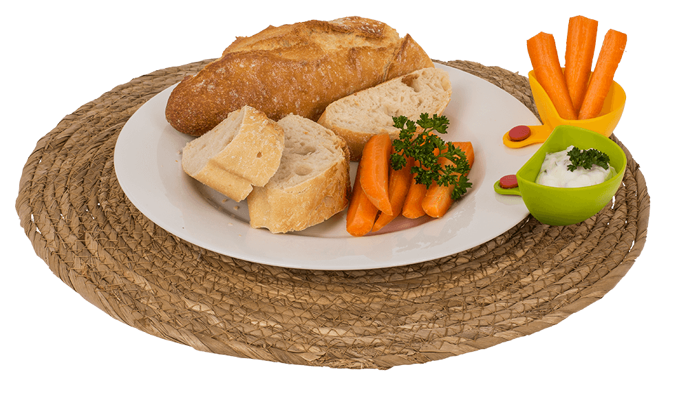 Dip bowl with clip, set of 4 pcs,