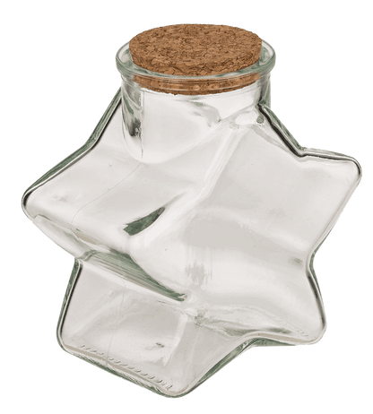 Glass Bottle, Star, ca.11 x 7,5 x 12  cm, with