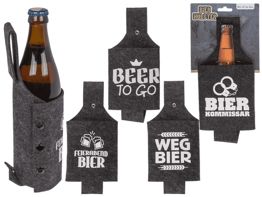 Fondina in feltro, birra