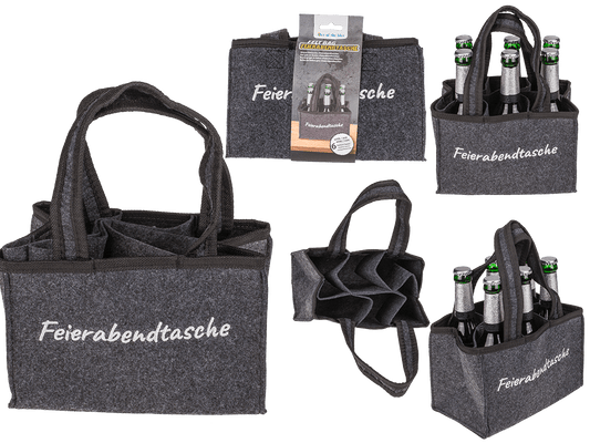 Felt Bottle Bag with 6 compartments,