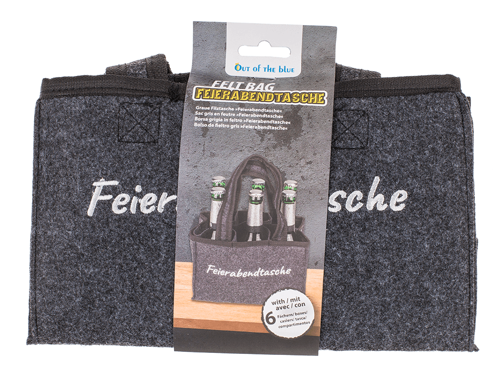 Felt Bottle Bag with 6 compartments,