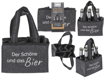 Felt Bottle Bag with 6 compartments,
