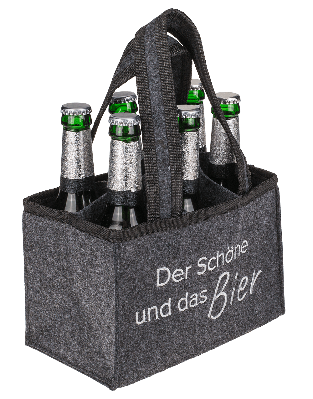 Felt Bottle Bag with 6 compartments,