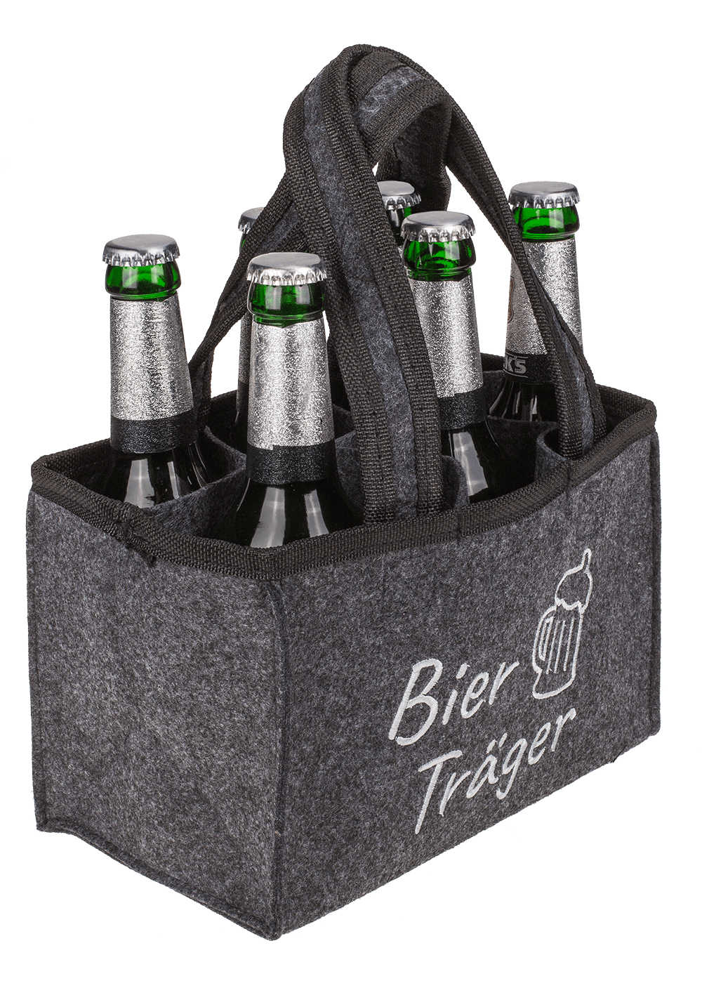 Felt Bottle Bag with 6 compartments,