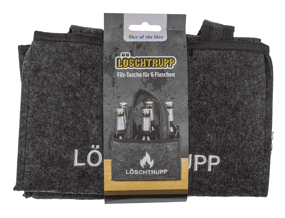 Felt bottle bag with 6 compartments,