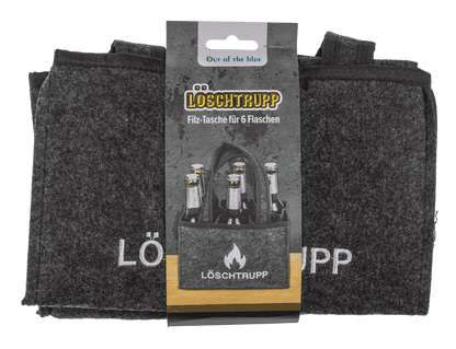 Felt bottle bag with 6 compartments,
