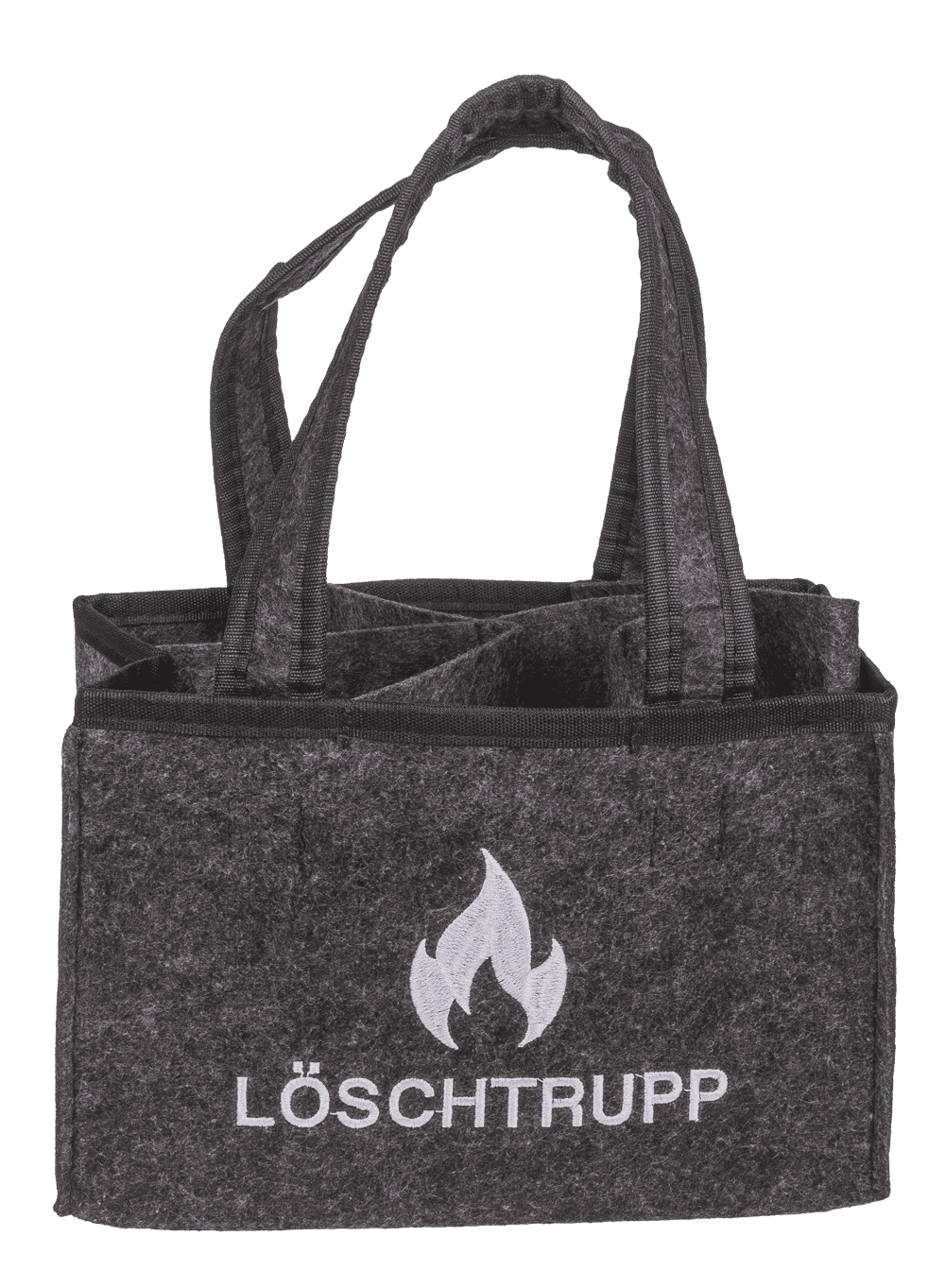 Felt bottle bag with 6 compartments,