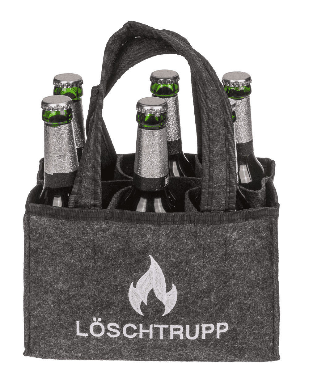 Felt bottle bag with 6 compartments,