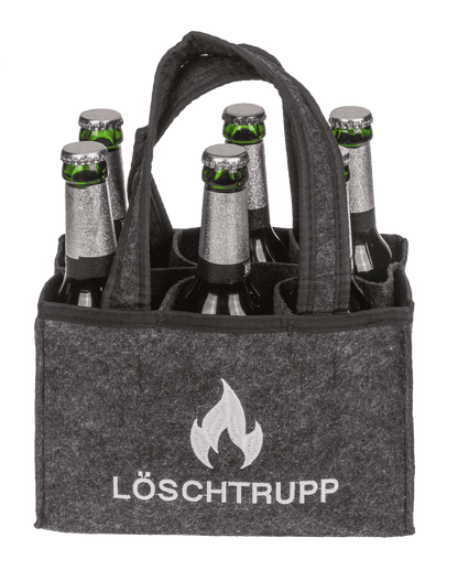 Felt bottle bag with 6 compartments,