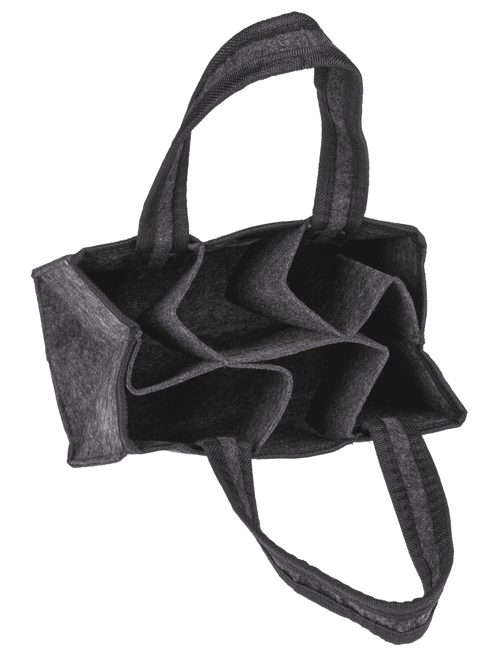 Felt bottle bag with 6 compartments,
