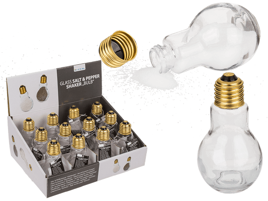 Glass salt & pepper shaker, Bulb,