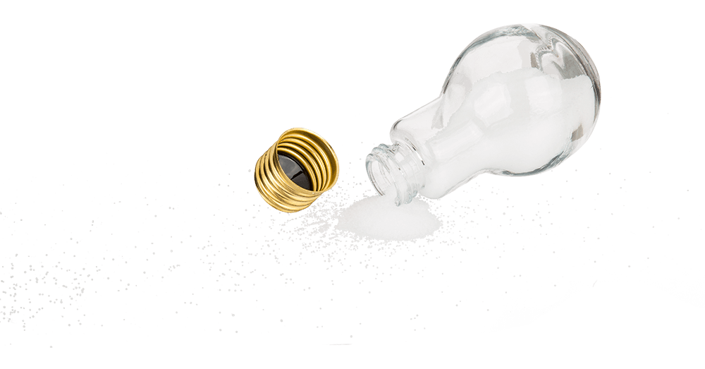 Glass salt & pepper shaker, Bulb,