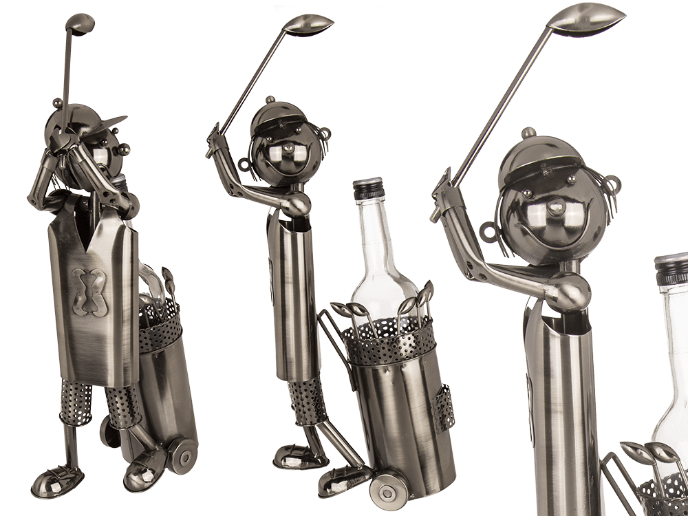 Metal bottle holder, Golf Player,
