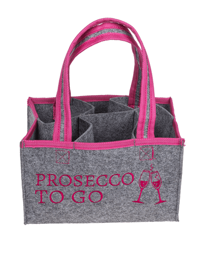 Grey Felt Bag, Prosecco to go,