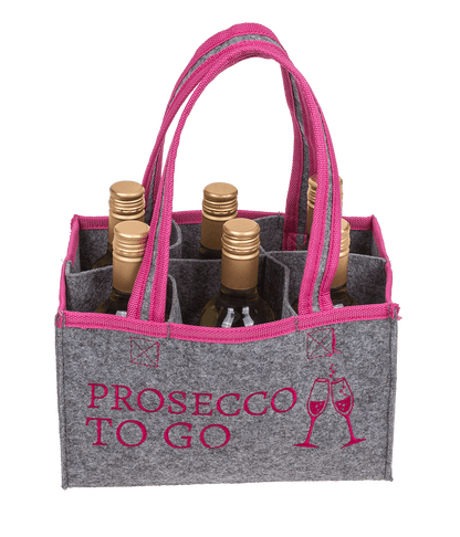 Grey Felt Bag, Prosecco to go,