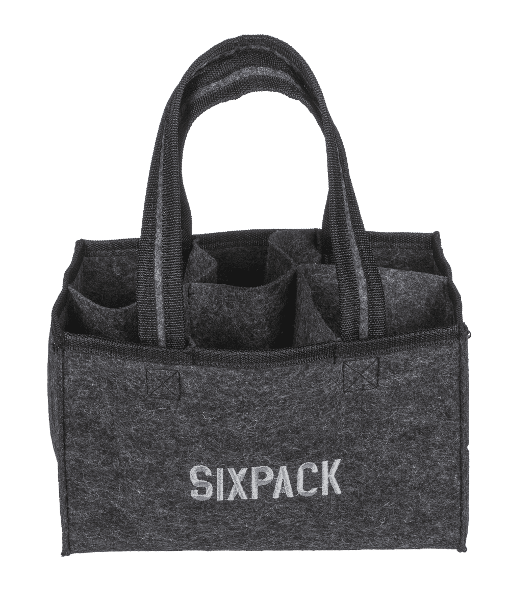 Felt Bottle Bag with 6 compartments, Sixpack,