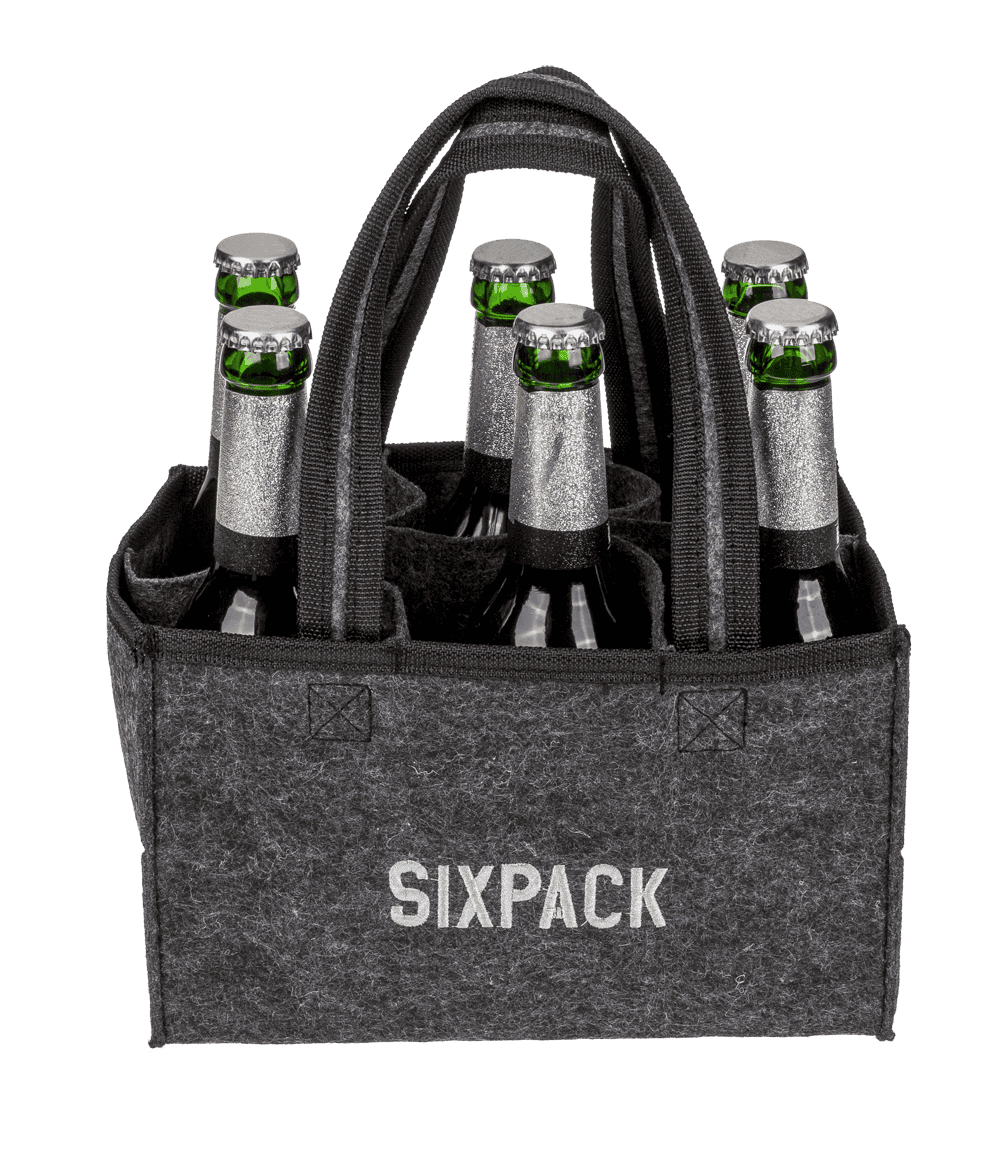 Felt Bottle Bag with 6 compartments, Sixpack,