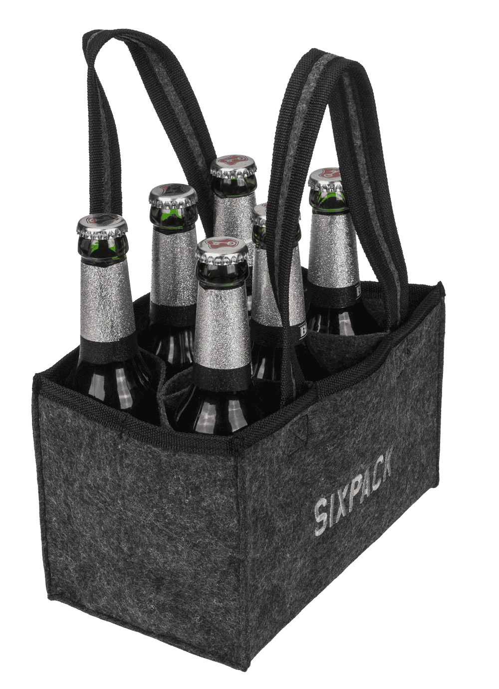 Felt Bottle Bag with 6 compartments, Sixpack,