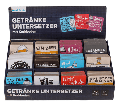 Coaster with cork backing, Slogans