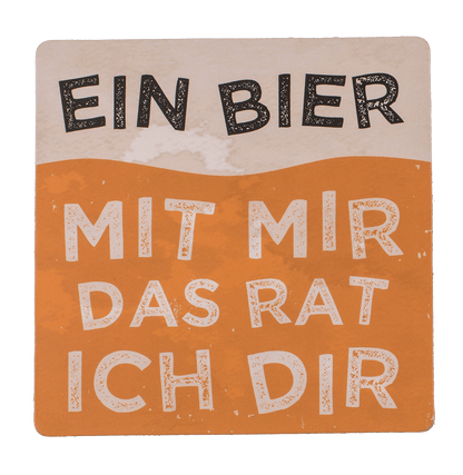 Coaster with cork backing, Slogans