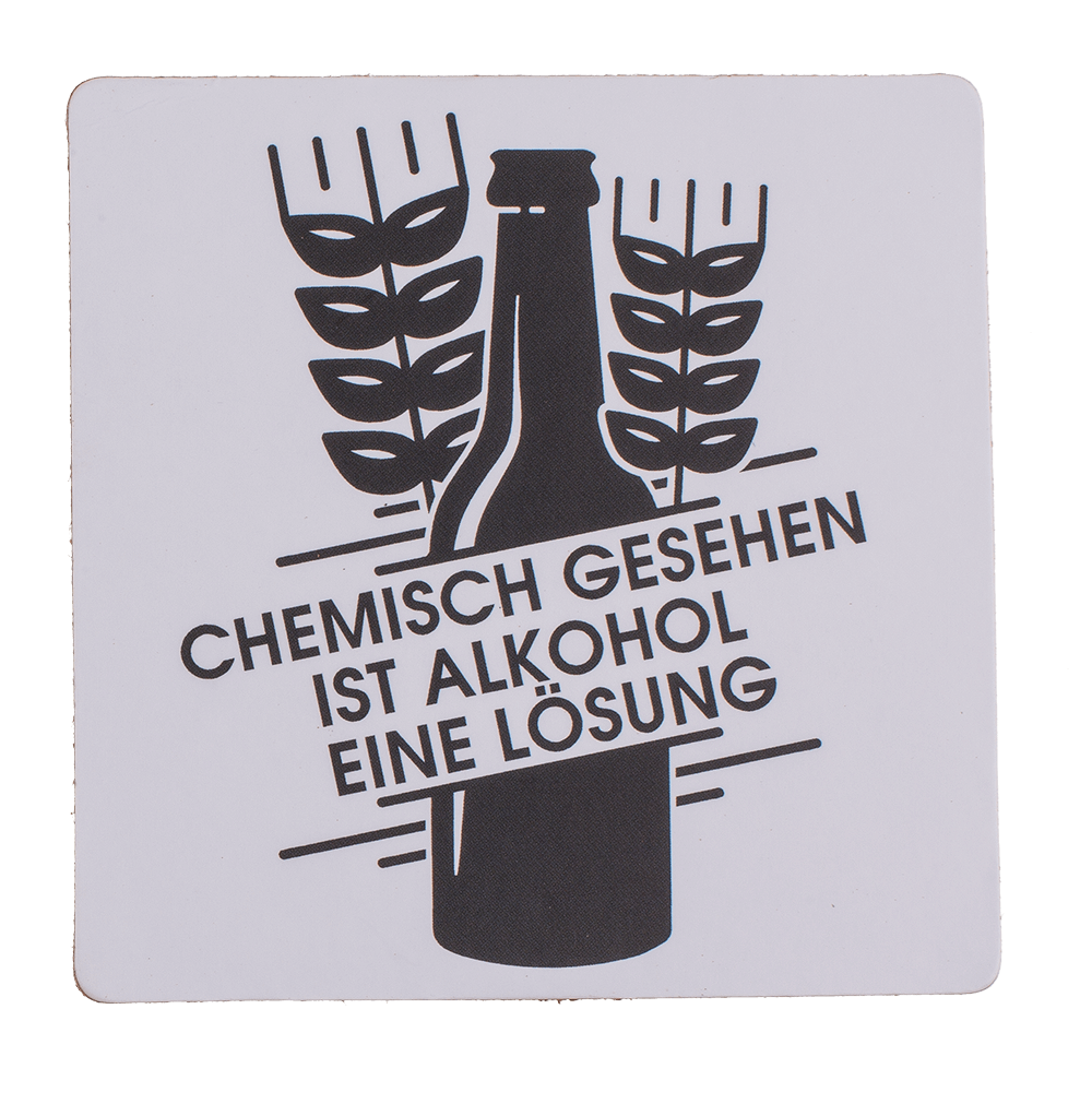 Coaster with cork backing, Slogans