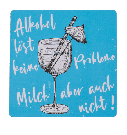 Coaster with cork backing, Slogans