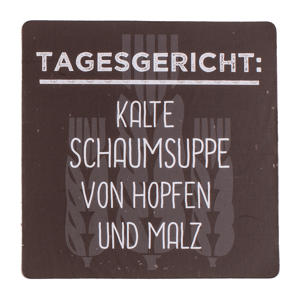 Coaster with cork backing, Slogans